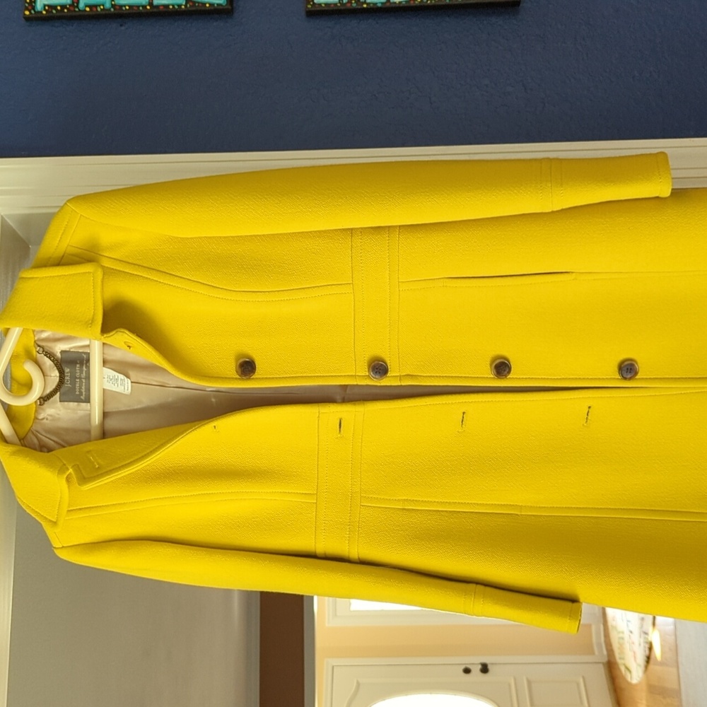 J Crew yellow coat